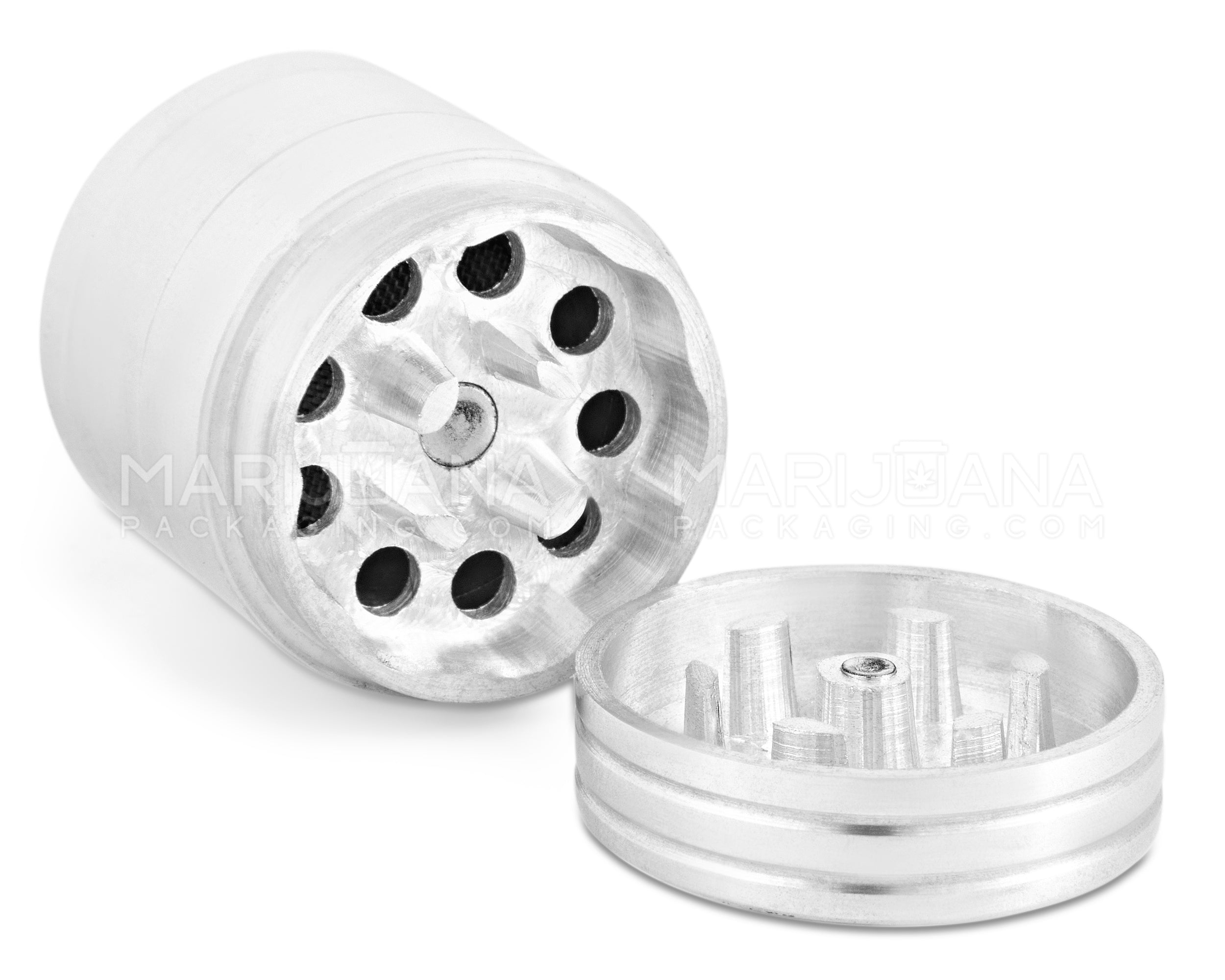 Magnetic Metal Grinder w/ Catcher | 4 Piece - 30mm - Silver - 2