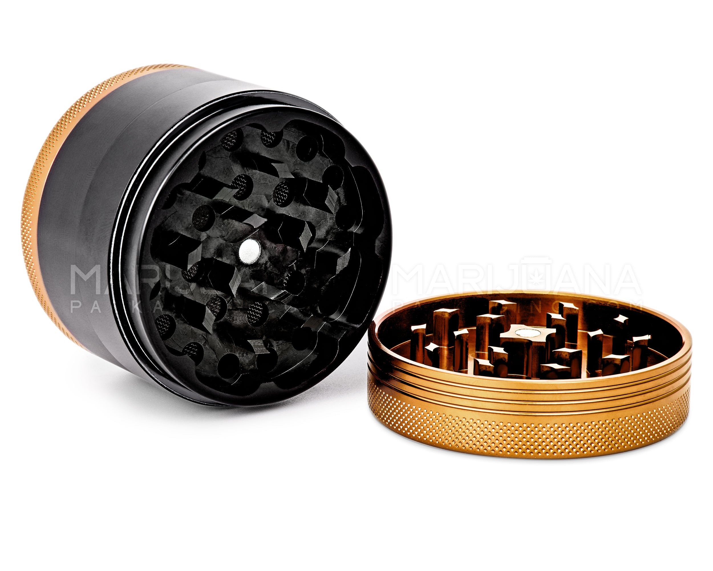 SHARPER | Magnetic Metal Maze Grinder | 4 Piece - 63mm - Gold - 2