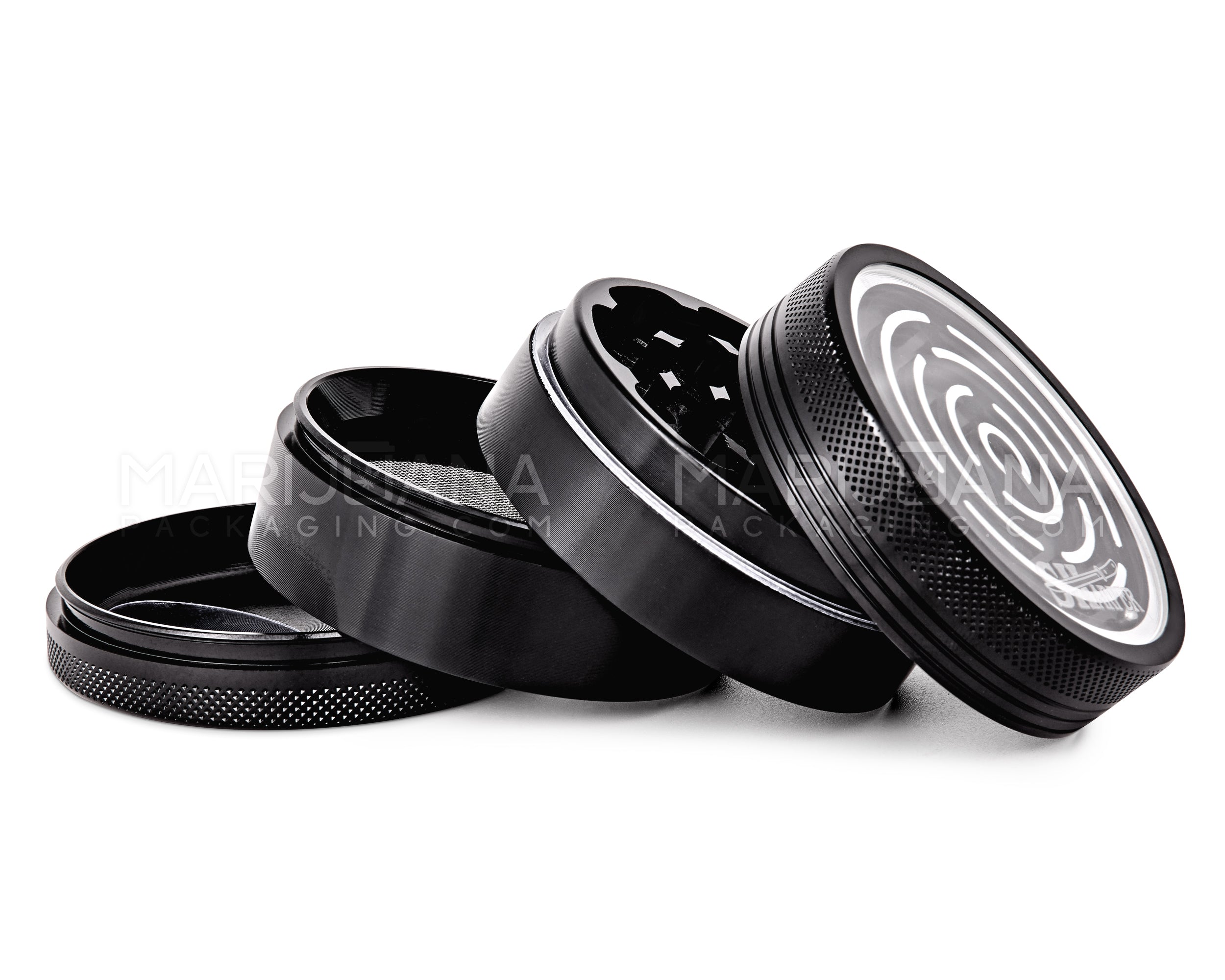 SHARPER | Magnetic Metal Maze Grinder | 4 Piece - 63mm - Black - 3