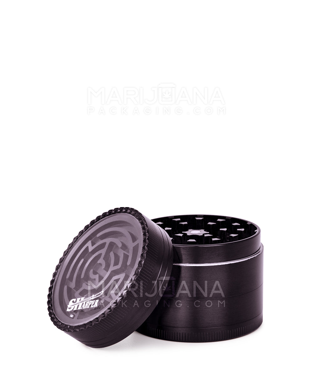 SHARPER | Magnetic Metal Maze Grinder | 4 Piece - 50mm - Black - 1