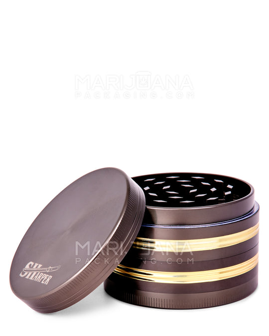 SHARPER | Magnetic Metal Grinder | 4 Piece - 63mm - Gunmetal & Gold - 1