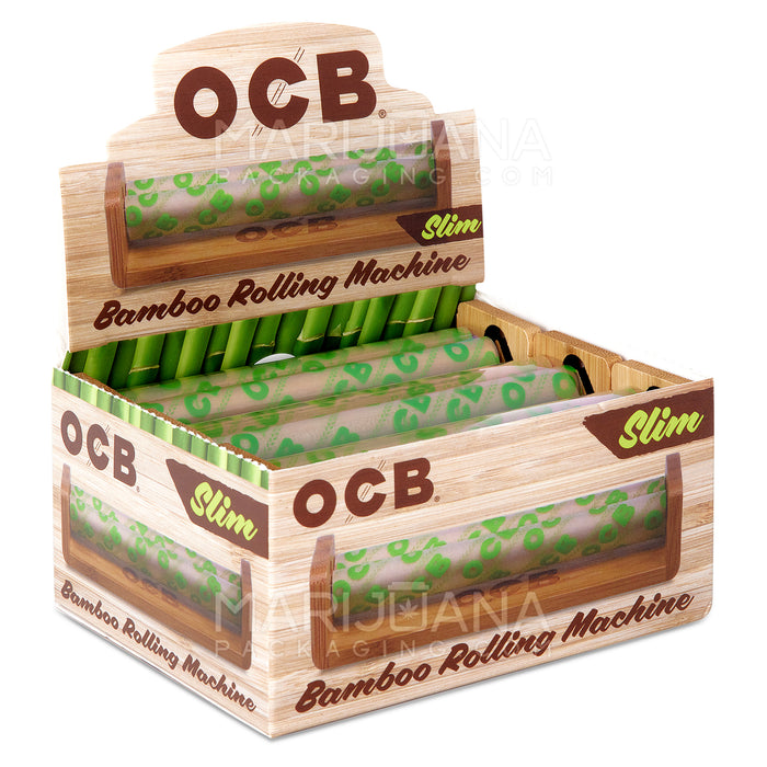 OCB | 'Retail Display' Slim Rolling Machine | 109mm - Bamboo Wood - 6 Count Image