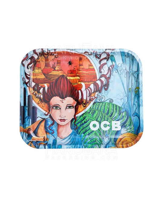 OCB | Artist Series Rolling Tray | 14in x 11.3in - Large - Metal - 1