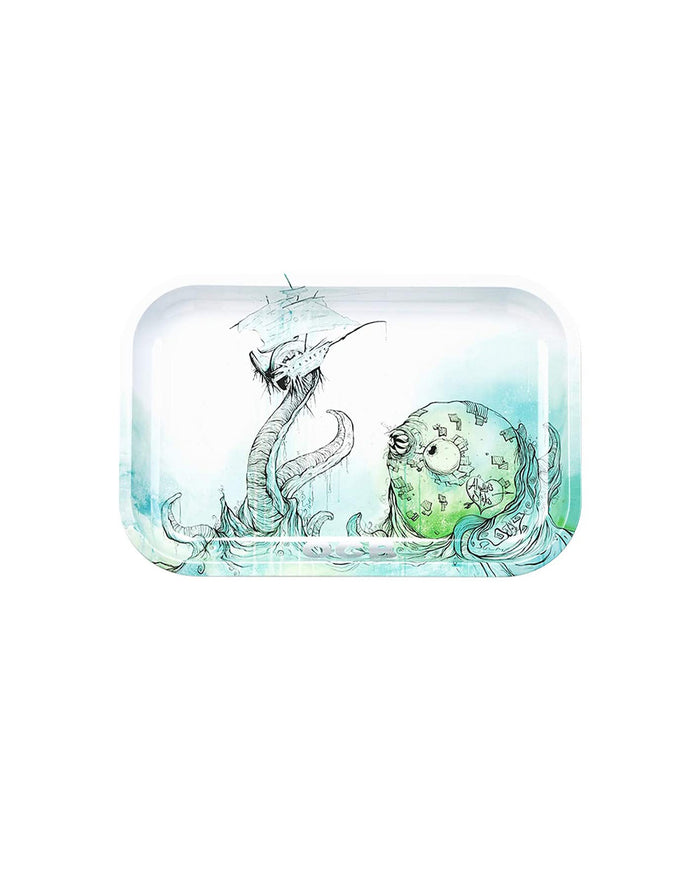 OCB | Always Sticks Sea Monster Rolling Tray | 11.3in x 7.4in - Medium - Metal Image