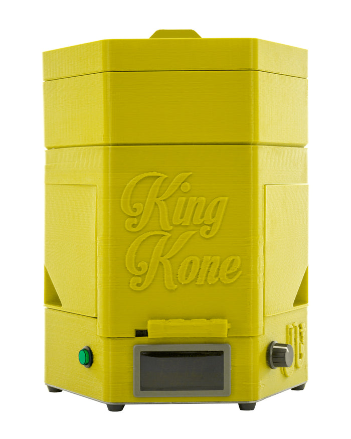 KING KONE | Yellow Vibration Pre-Rolled Cones Filling Machine 84/98/109mm | Fill 169 Cones Per Run Image