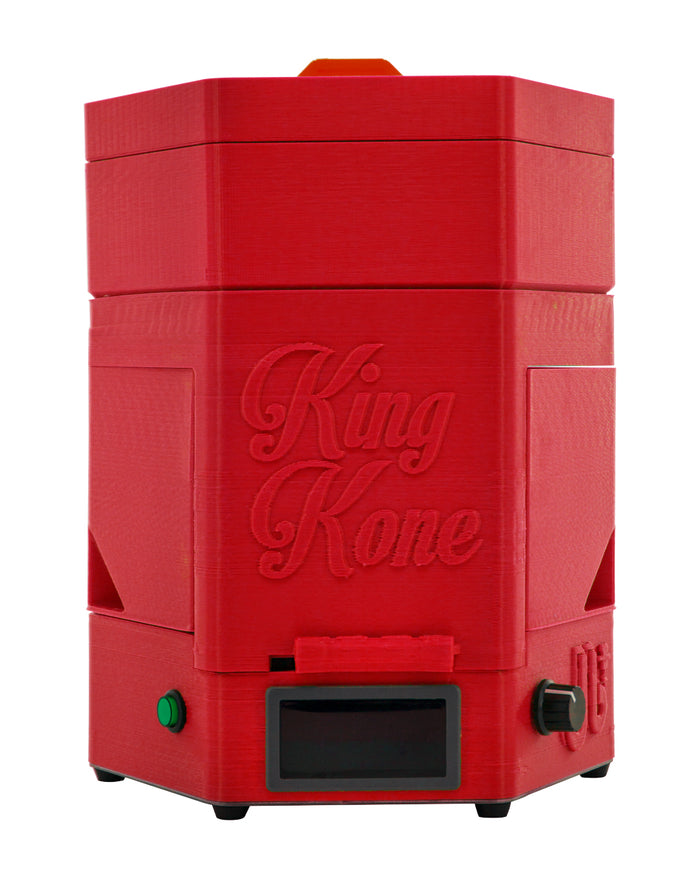 KING KONE | Red Vibration Pre-Rolled Cones Filling Machine 84/98/109mm | Fill 169 Cones Per Run Image