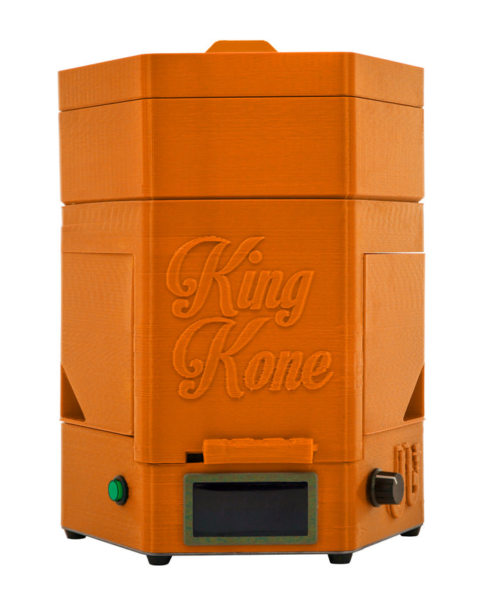 KING KONE | Orange Vibration Pre-Rolled Cones Filling Machine 84/98/109mm | Fill 169 Cones Per Run Image