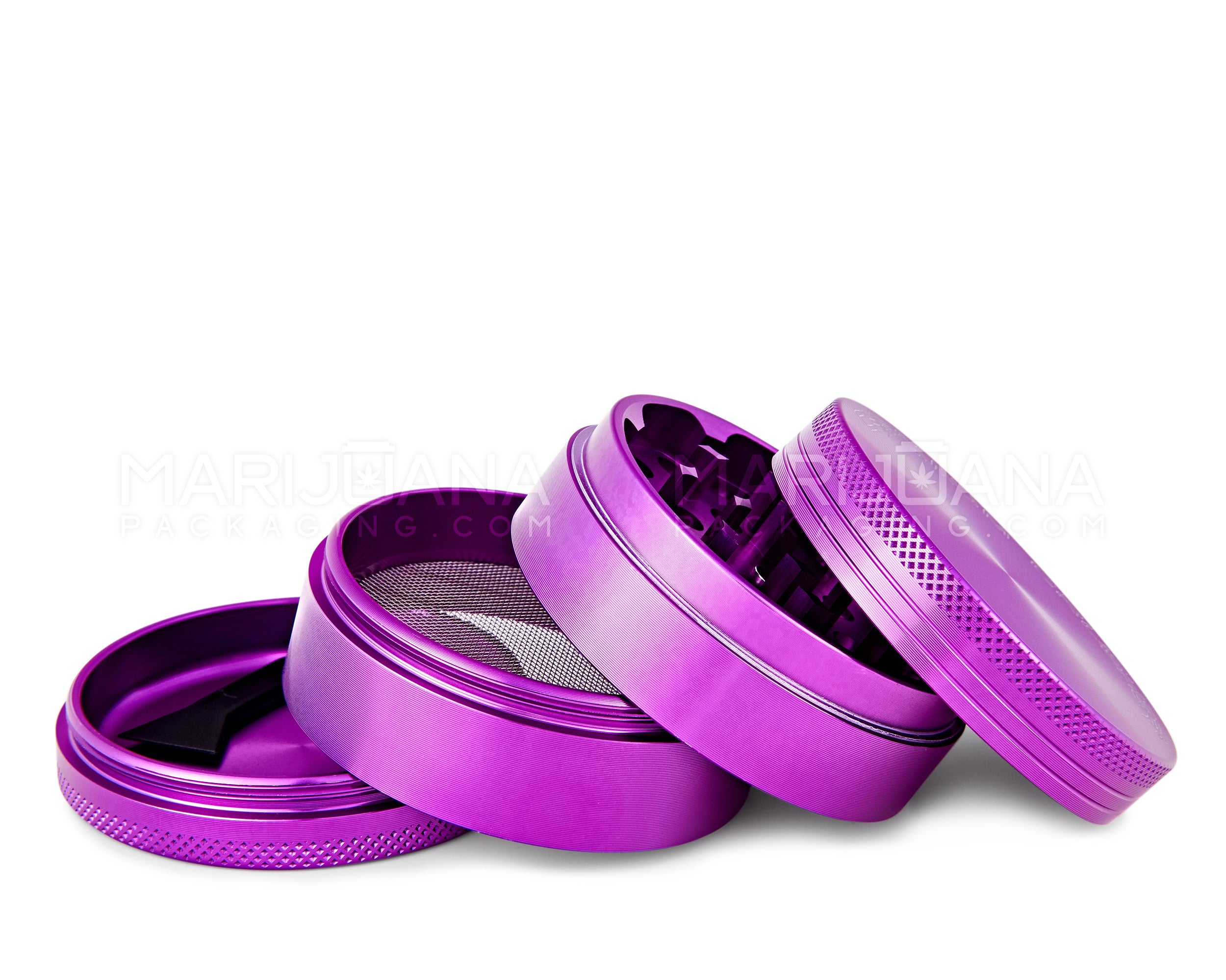 CHROMIUM CRUSHER | Magnetic Metal Grinder | 4 Piece - 63mm - Purple - 3