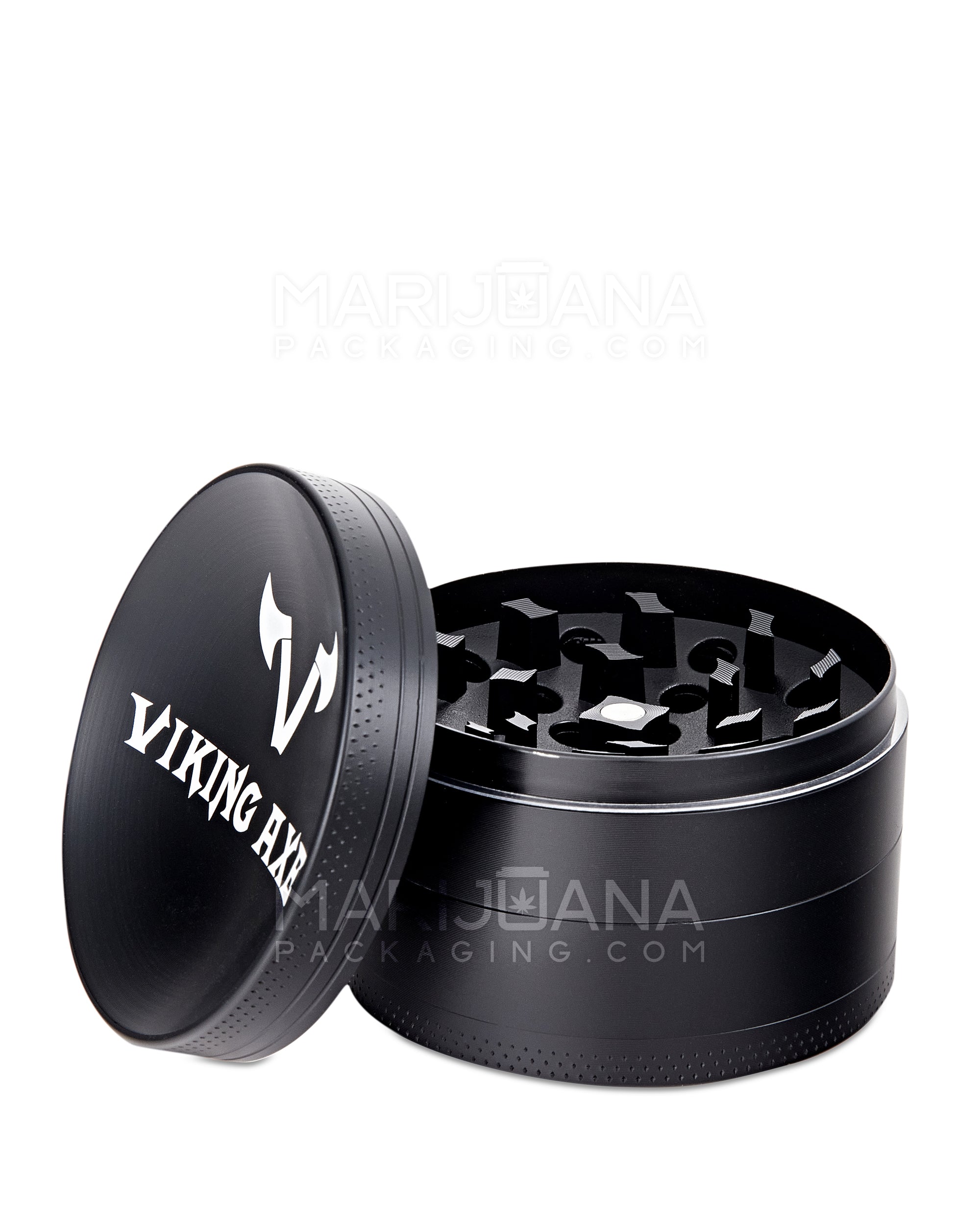 VIKING AXE | Magnetic Metal Grinder w/ Catcher | 4 Piece - 63mm - Black - 1