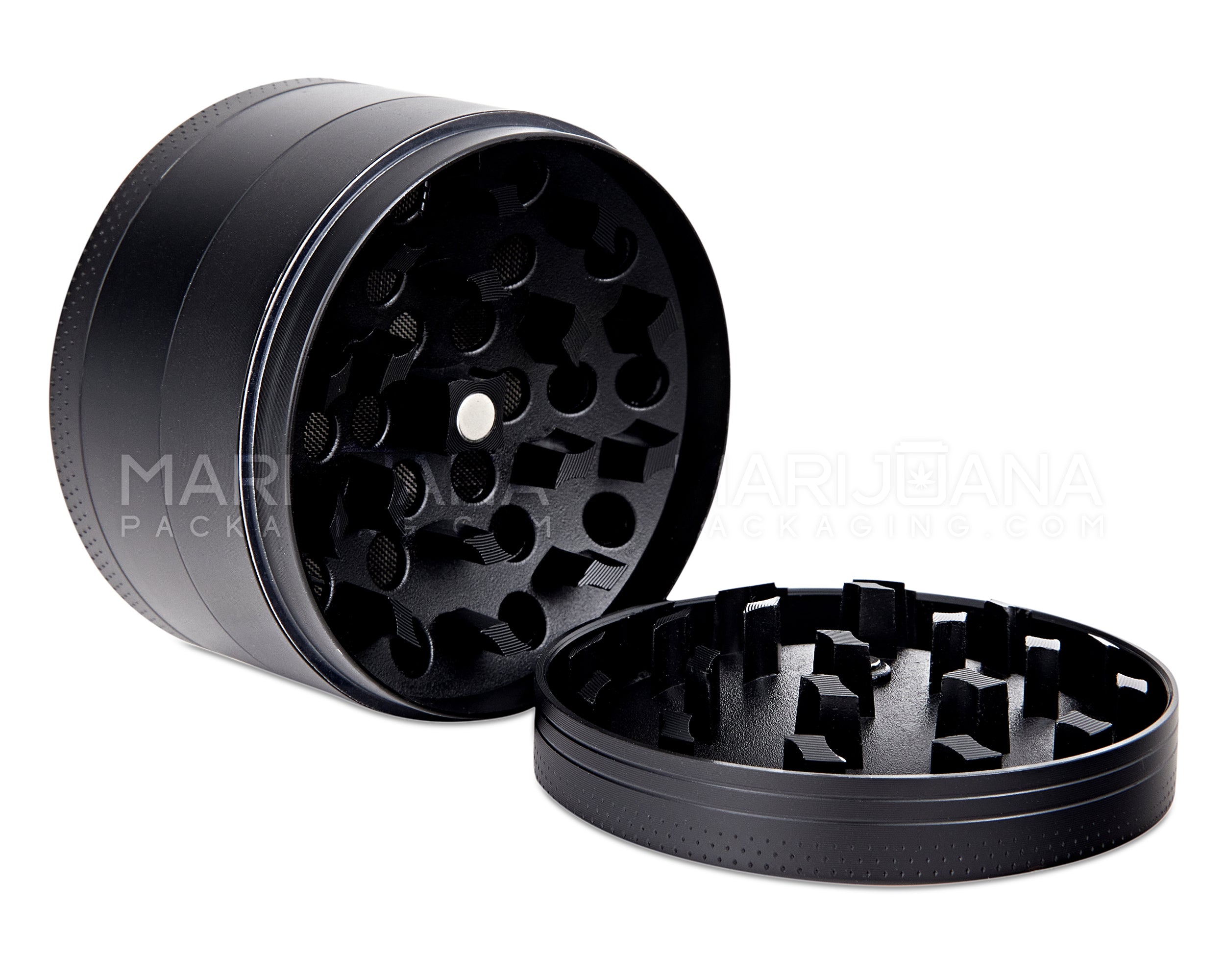 VIKING AXE | Magnetic Metal Grinder w/ Catcher | 4 Piece - 63mm - Black - 2