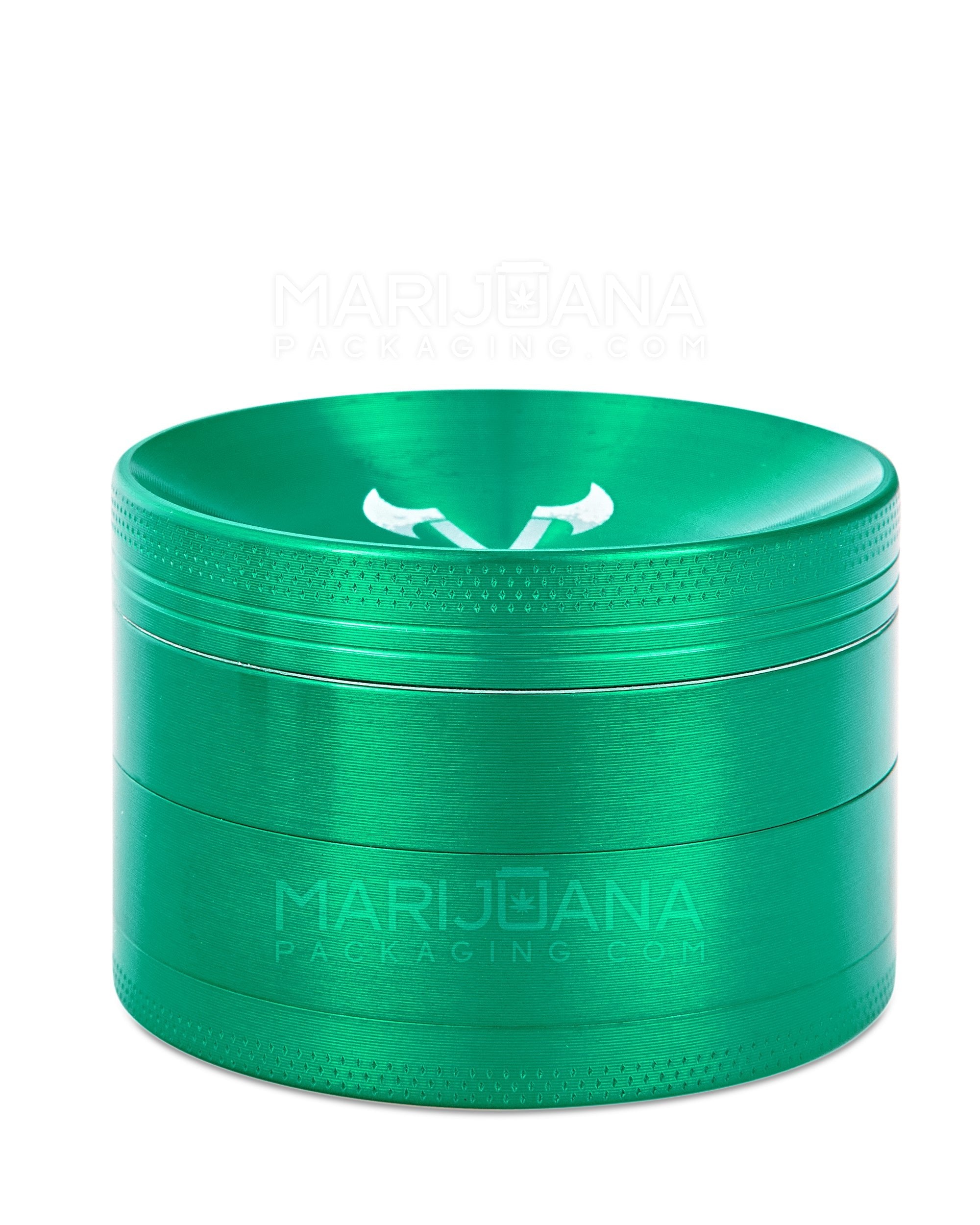 VIKING AXE | Magnetic Metal Grinder w/ Catcher | 4 Piece - 63mm - Green - 4