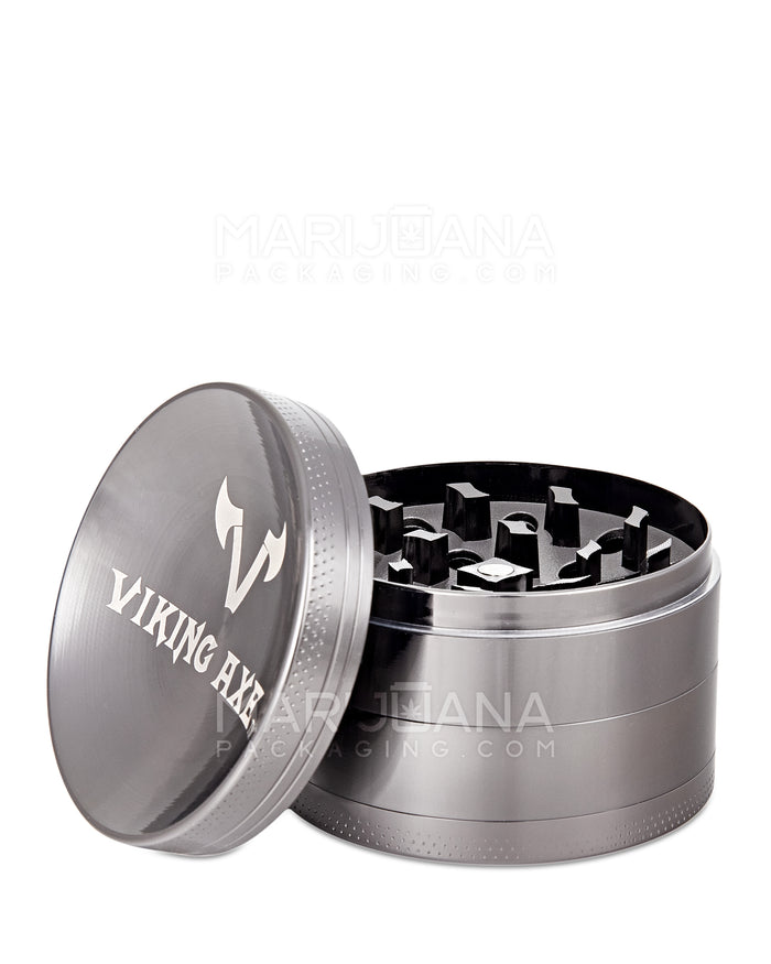 VIKING AXE | Magnetic Metal Grinder w/ Catcher | 4 Piece - 63mm - Gunmetal Gray Image