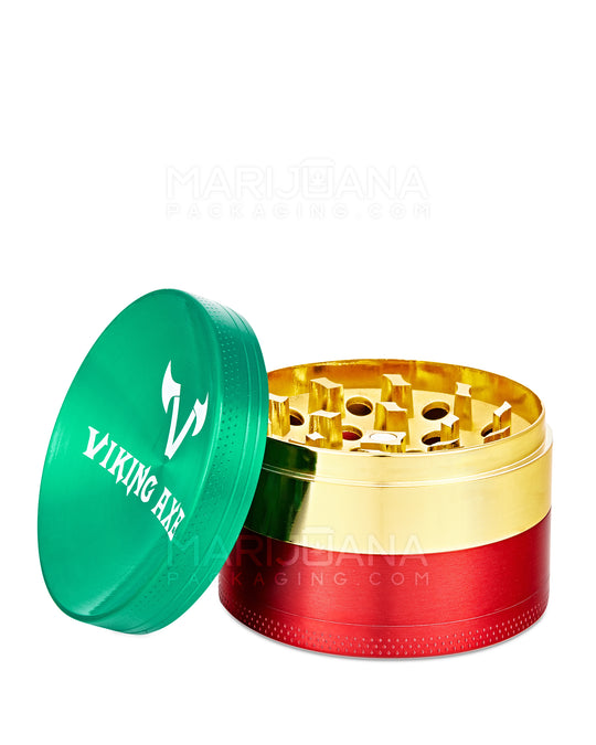 VIKING AXE | Magnetic Metal Grinder w/ Catcher | 4 Piece - 63mm - Rasta - 1