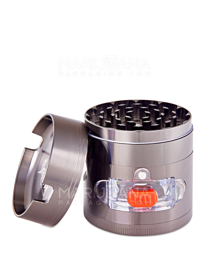 SHREDDER | Magnetic Metal Grinder w/ Pull Out Tray & Catcher | 4 Piece - 63mm - Gunmetal Image