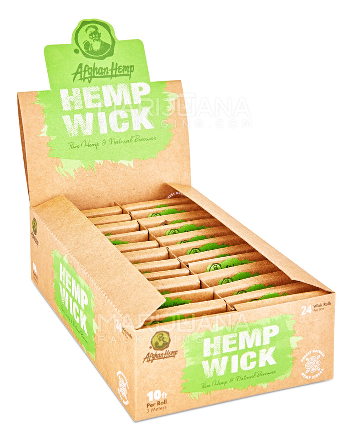 AFGHAN HEMP | 'Retail Display' Hemp Wick Display | 10ft Long - All Natural - 10 Count Image