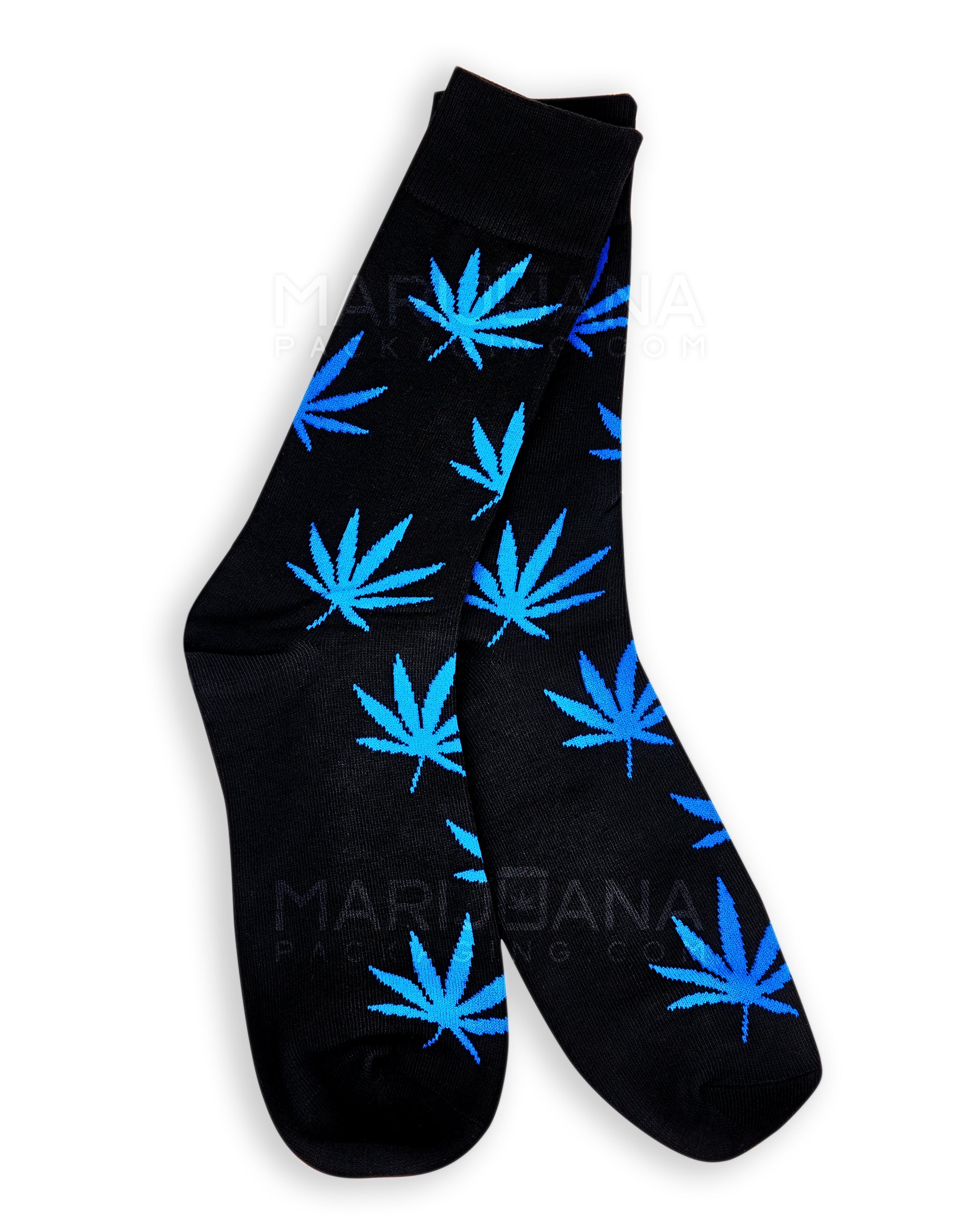 FOOZY | Men's Leaf Crew Socks | Assorted Sizes - Black - 12 Count - 4