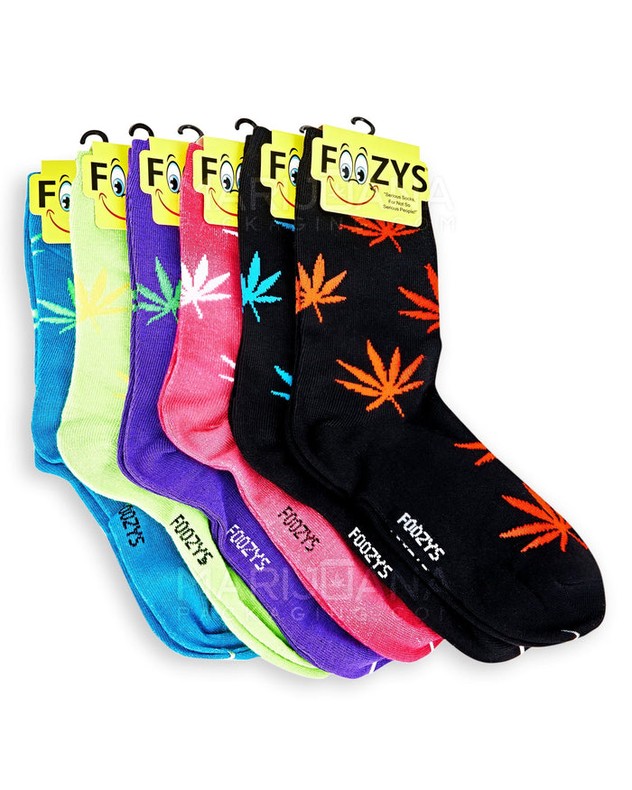 FOOZY | Women's Leaf Crew Socks | Assorted Sizes - Assorted - 12 Count Image