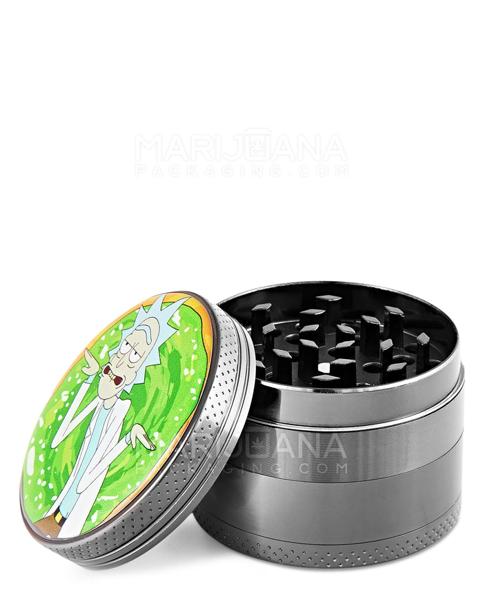 R&M Decal Magnetic Metal Grinder w/ Catcher | 4 Piece - 50mm - Assorted Image