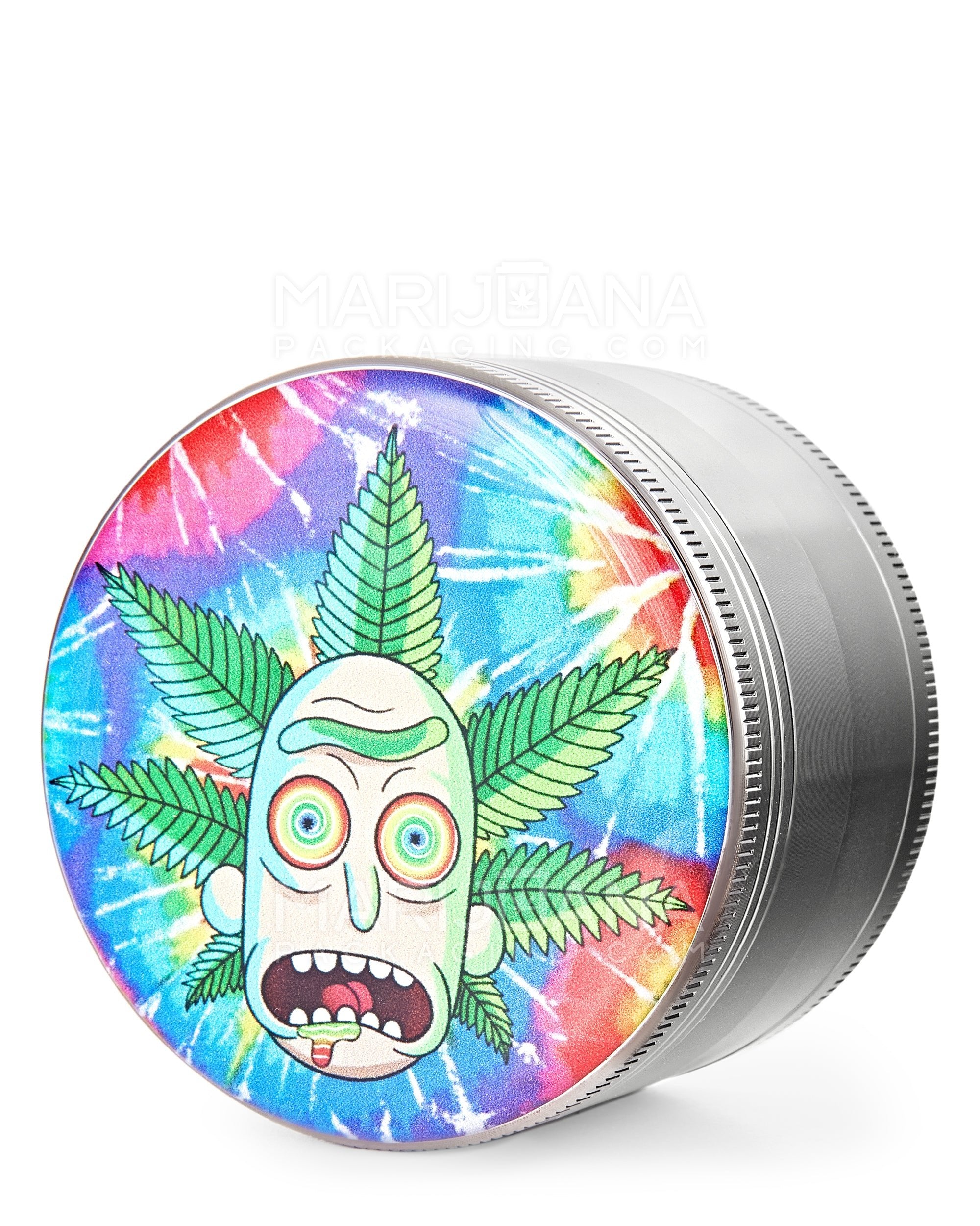 Trippy Rick Magnetic Metal Grinder w/ Catcher | 4 Piece - 63mm - Silver - 4