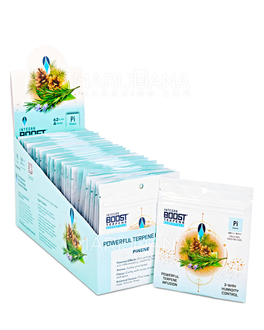 INTEGRA | 'Retail Display' Boost Terpene Essentials Pinene Humidity Pack | 4 Grams - 62% - 48 Count - 1