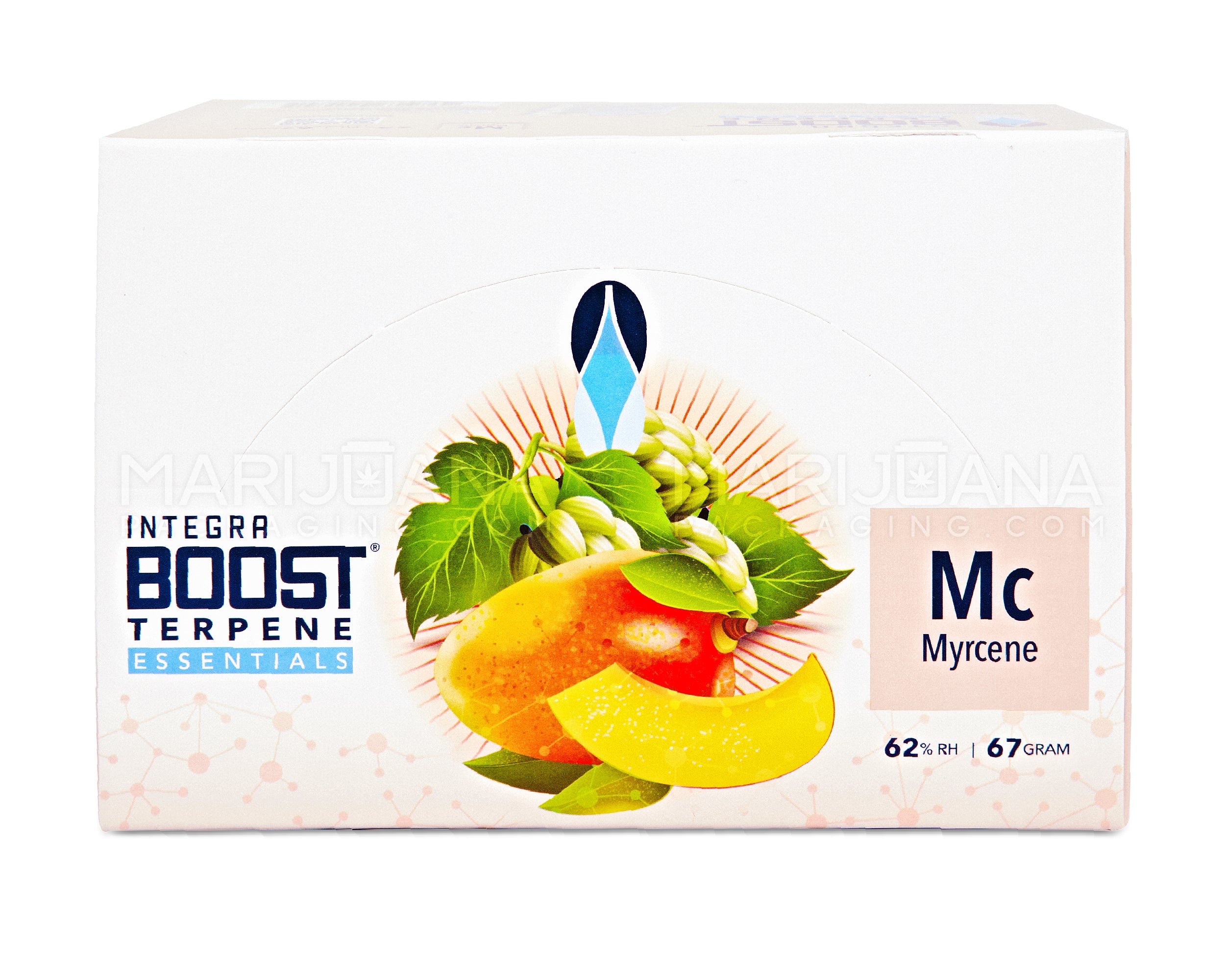 INTEGRA | 'Retail Display' Boost Terpene Essentials Myrcene Humidity Pack | 67 Grams - 62% - 12 Count - 6