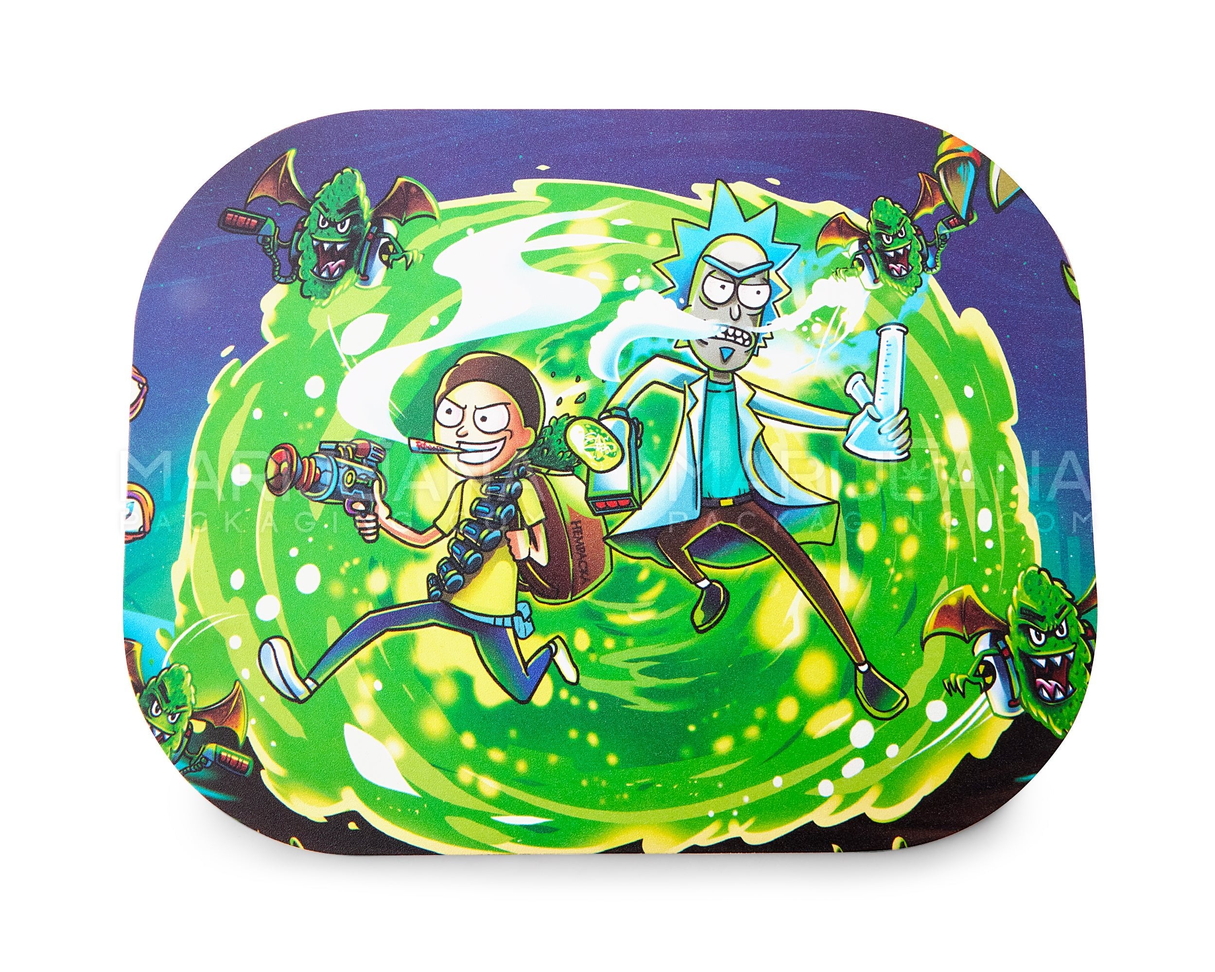 R&M Space Portal Rolling Tray w/ Magnetic Cover | 7in x 5.5in - Mini - Metal - 4