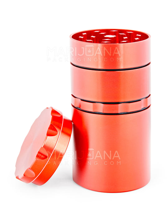 Multi Compartment Metal Grinder w/ Catcher | 5 Piece - 50mm - Red