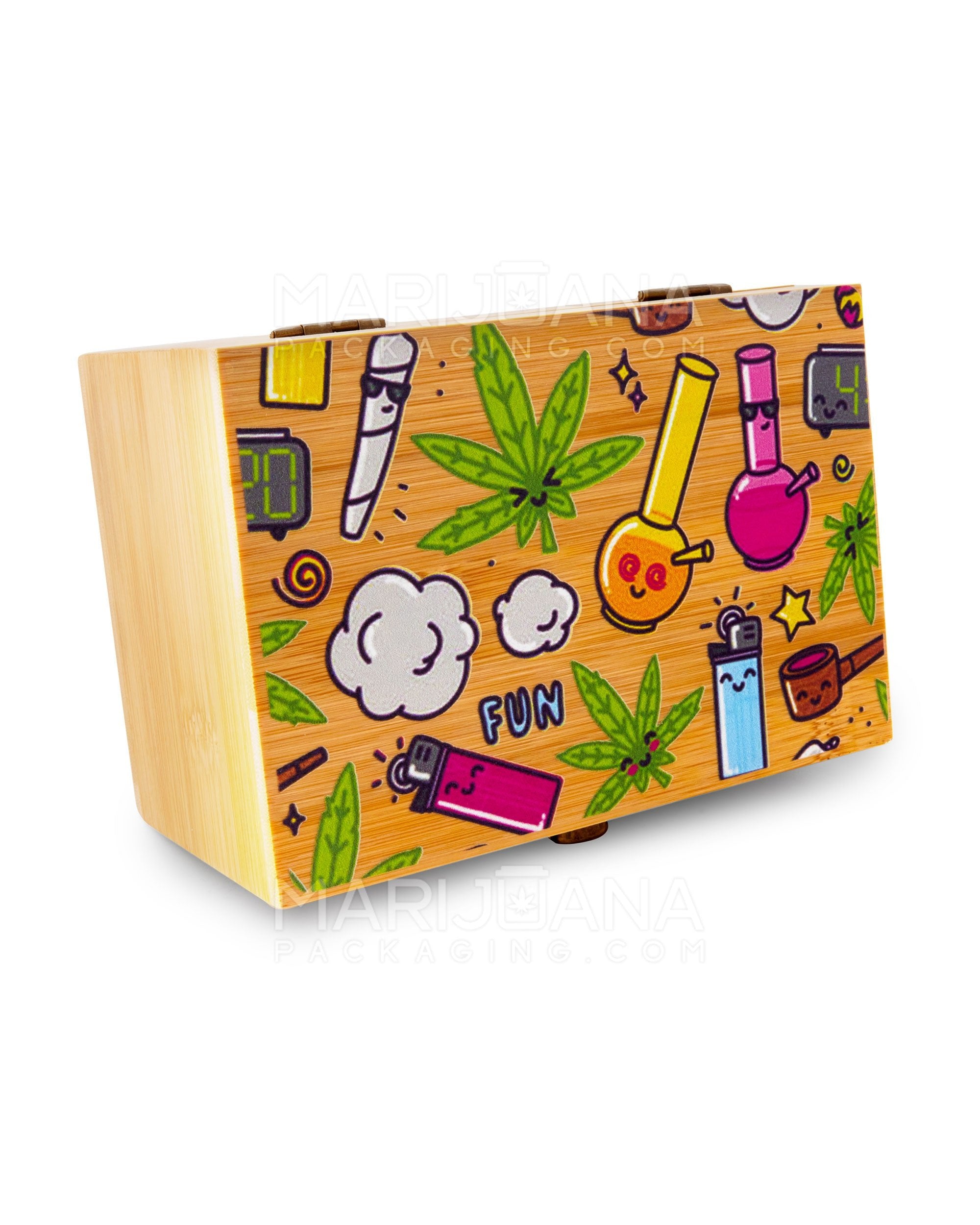 Fun Pipe Collage Wooden Latch Lock Stash Box w/ Accessories | 152mm - Wood - 1