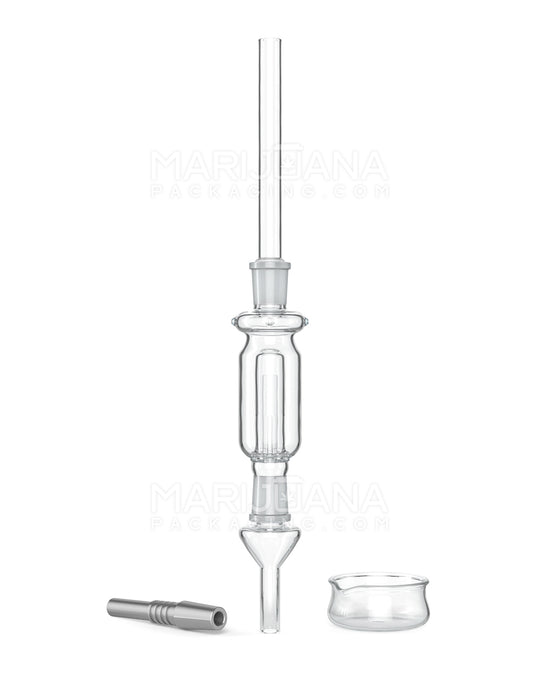 Nectar Collector Dab Pipe | 14in Long - 14mm Attachment - Clear - 1