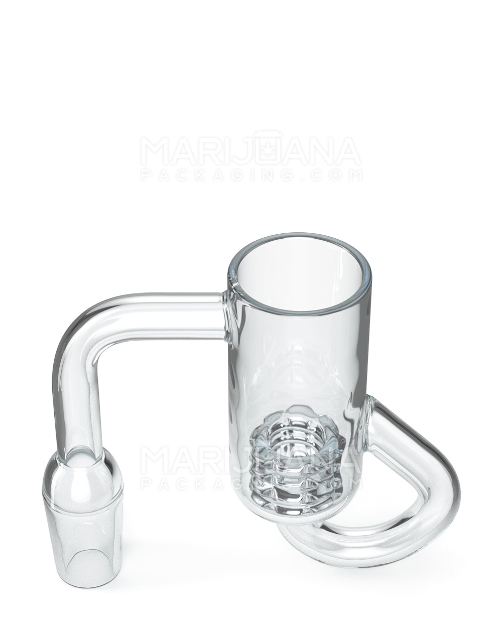 Male Quartz Recycler Banger w/ Quartz Knot - 14mm - 3