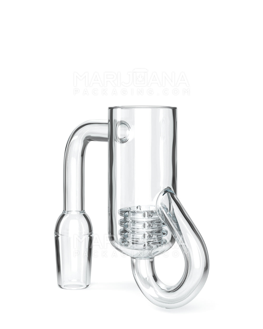 Male Quartz Recycler Banger w/ Quartz Knot - 14mm - 4