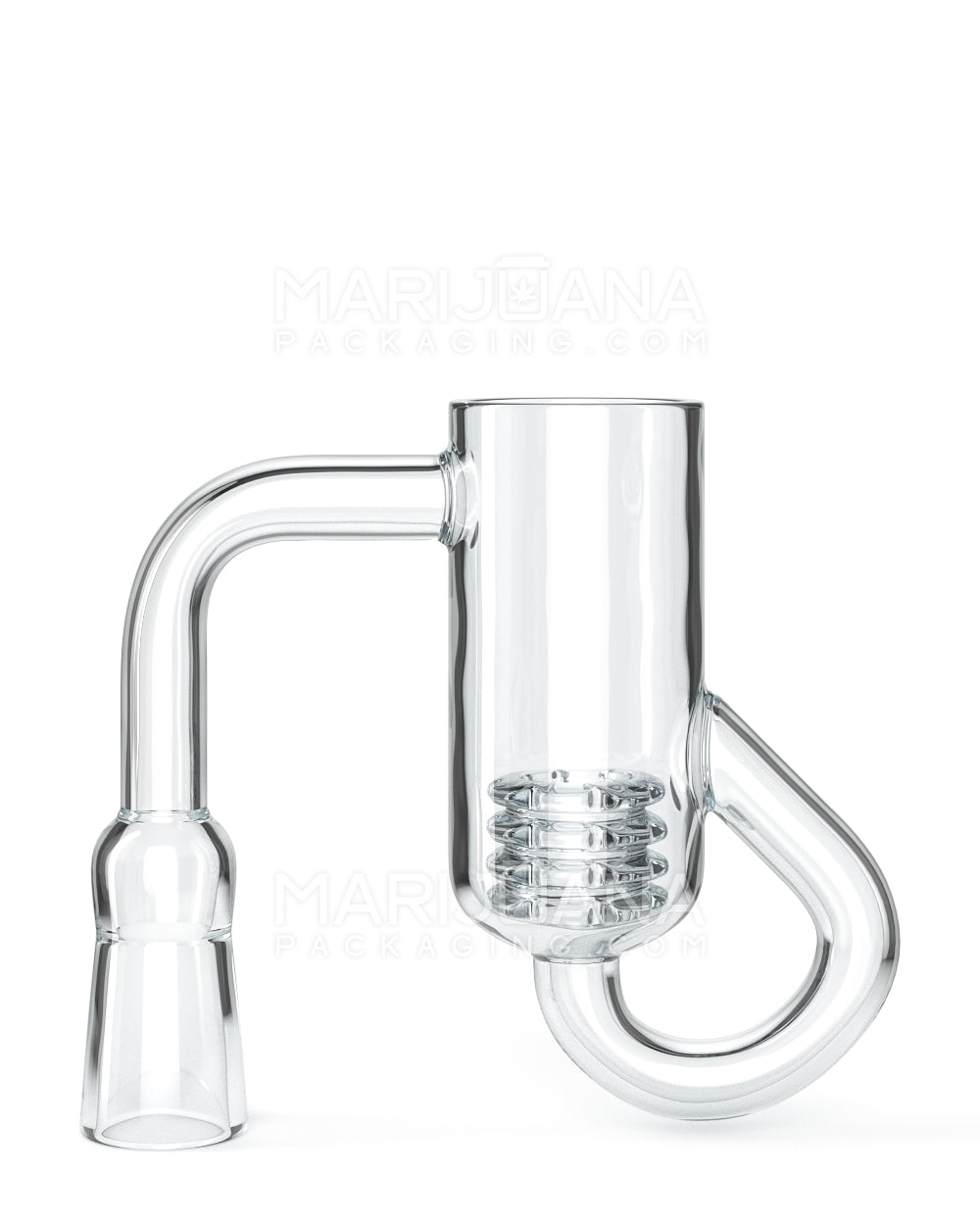 Quartz Recycler Banger Nail w/ Quartz Knot | 14mm - 90 Degree - Female - 1