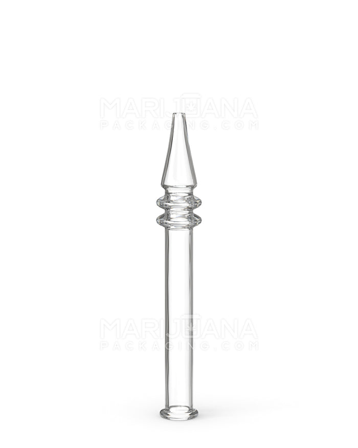 Full Quartz Nectar Collector Dab Pipe | 5in Long - 10mm Attachment - Clear Image