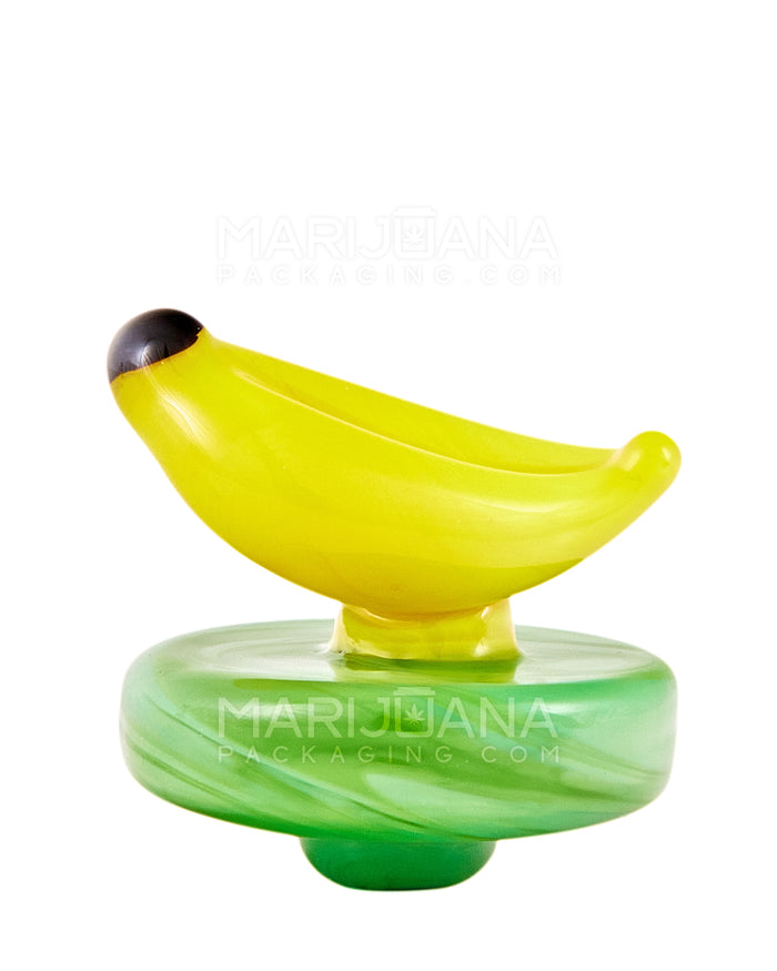 Double Banana Flat Carb Cap | 25mm - Glass - Yellow Image