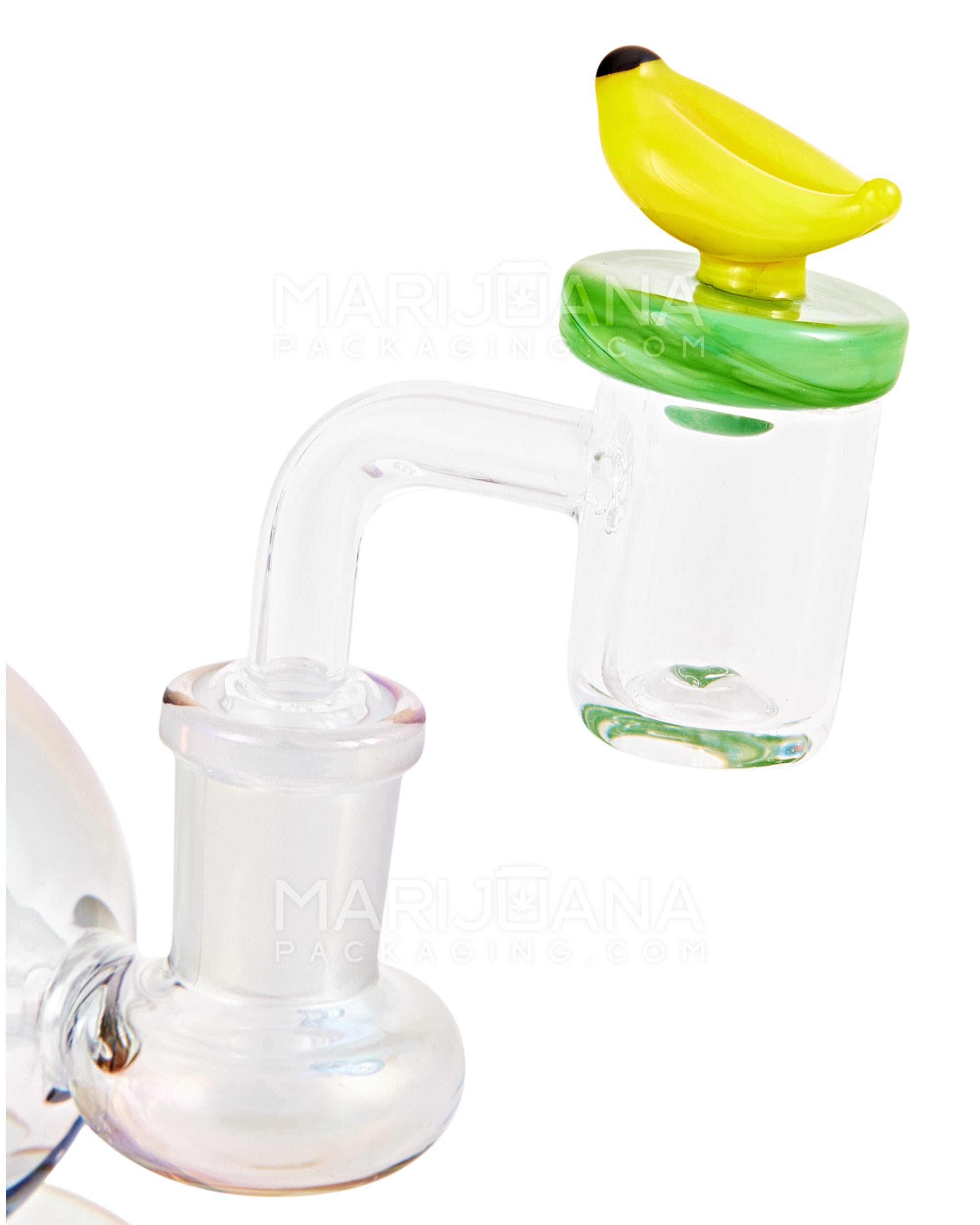 Double Banana Flat Carb Cap | 25mm - Glass - Yellow - 6