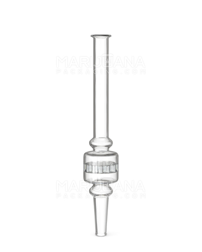 Honeycomb Percolator Dab Straw | 6in Long - Glass - Clear Image