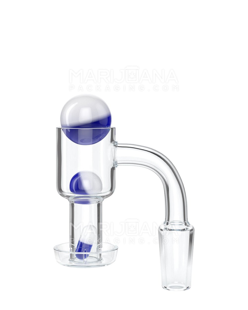 Assorted Quartz Banger Nail Terp Slurper Set w/ Eyeball Pearl & Carb Cap | 14mm - 90 Degree - Male - 7