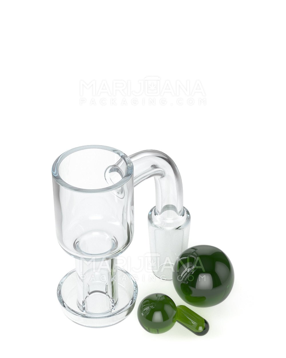 Assorted Quartz Banger Nail Terp Slurper Set w/ Eyeball Pearl & Carb Cap | 14mm - 90 Degree - Male - 16