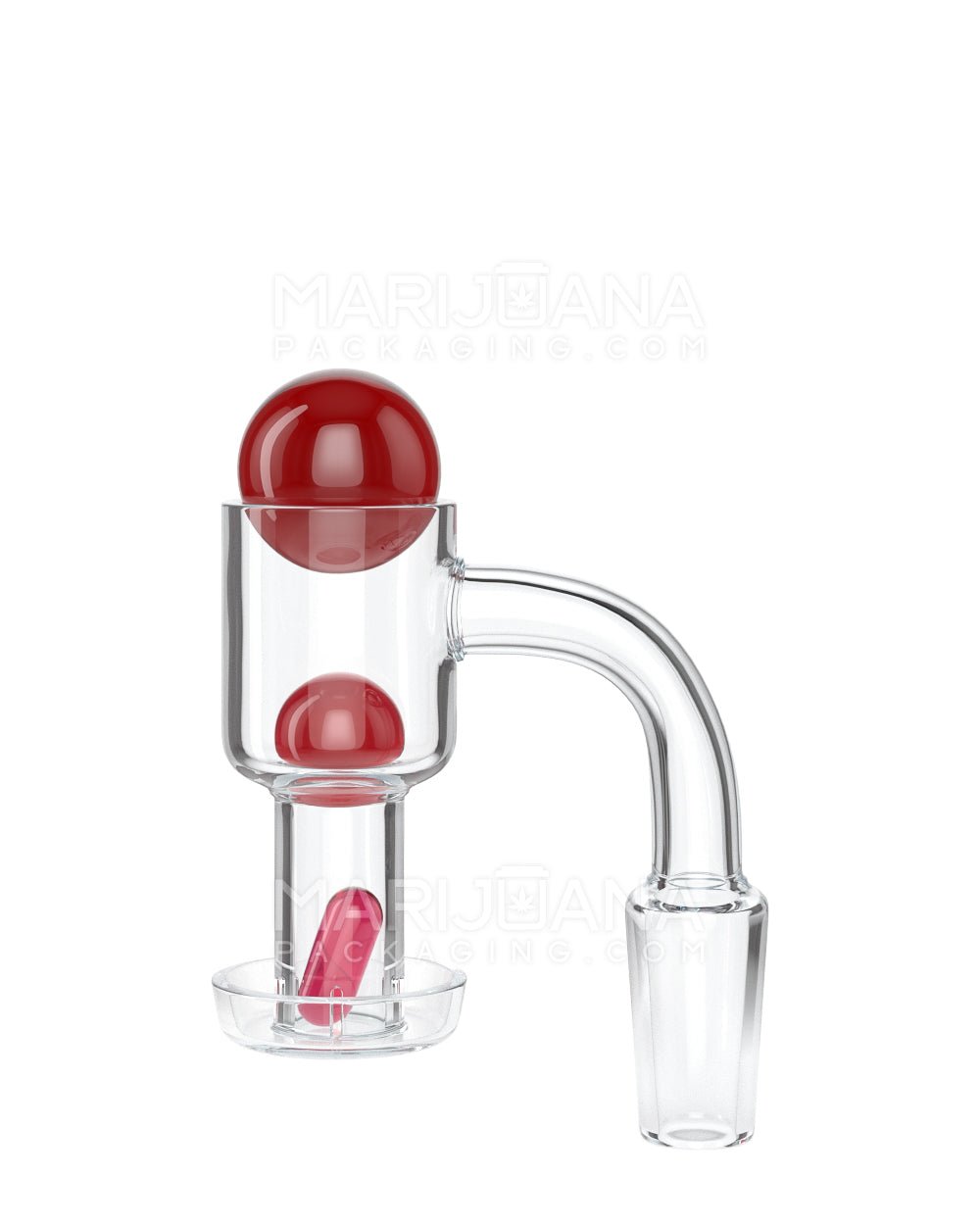 Assorted Quartz Banger Nail Terp Slurper Set w/ Eyeball Pearl & Carb Cap | 14mm - 90 Degree - Male - 19