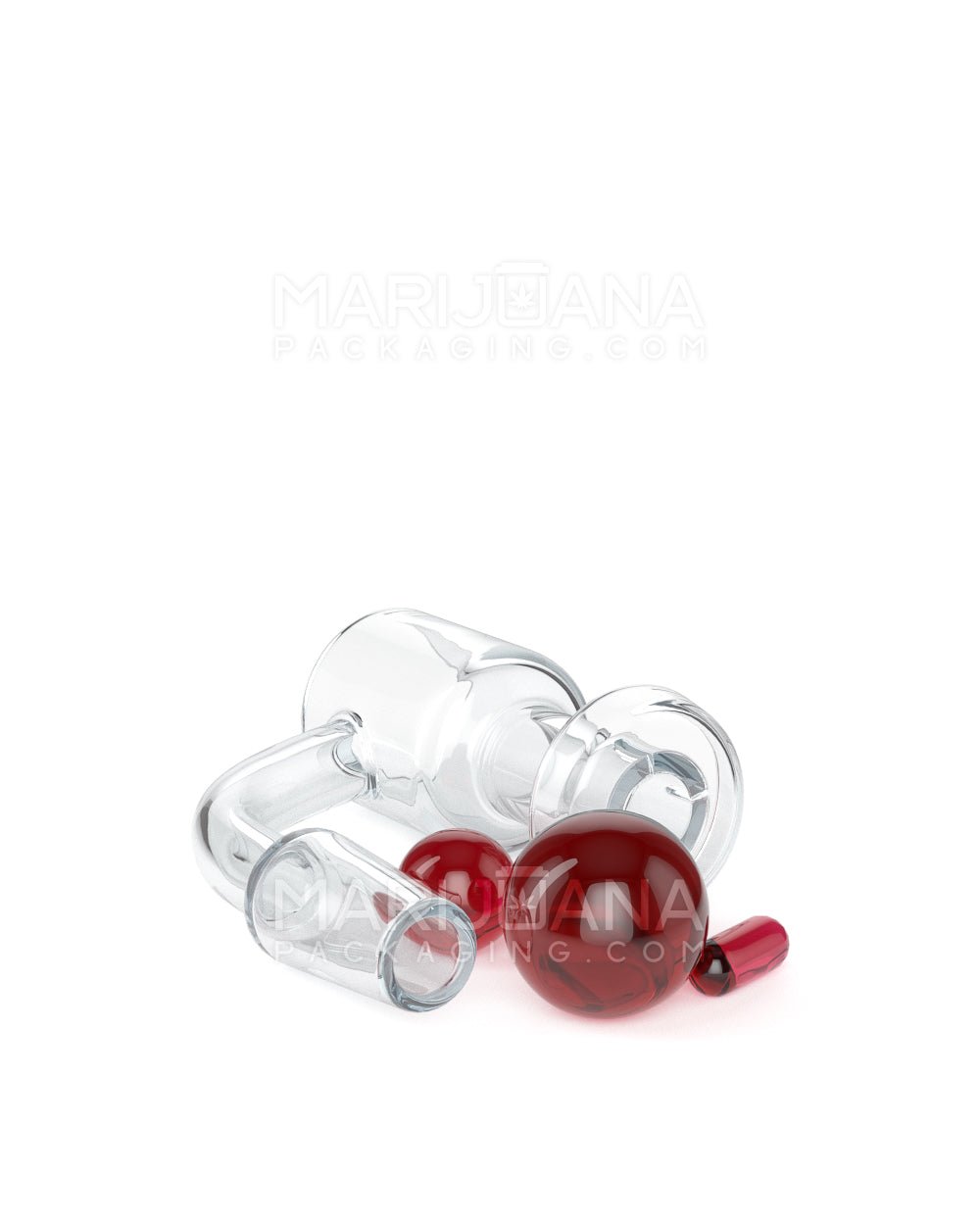 Assorted Quartz Banger Nail Terp Slurper Set w/ Eyeball Pearl & Carb Cap | 14mm - 90 Degree - Male - 23