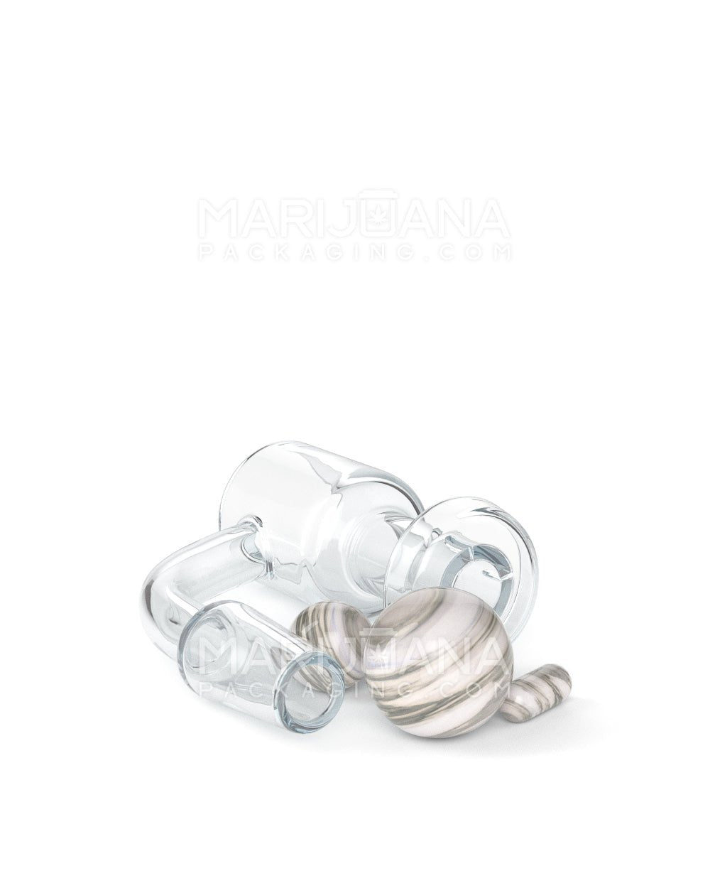 Assorted Quartz Banger Nail Terp Slurper Set w/ Eyeball Pearl & Carb Cap | 14mm - 90 Degree - Male - 5