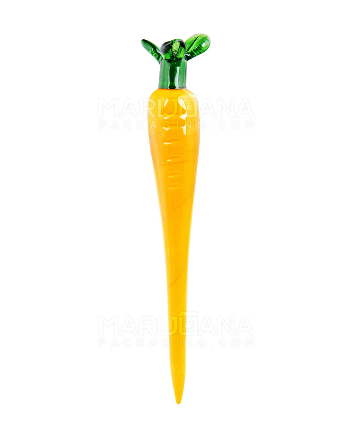 Carrot Pointed Dab Tool | 5in Long - Glass - Orange Image