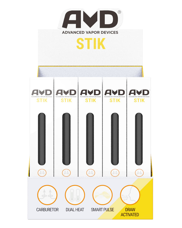 AVD | 'Retail Display' Plum Stik Vape Batteries | 180mAh - Black - 25 Count Image