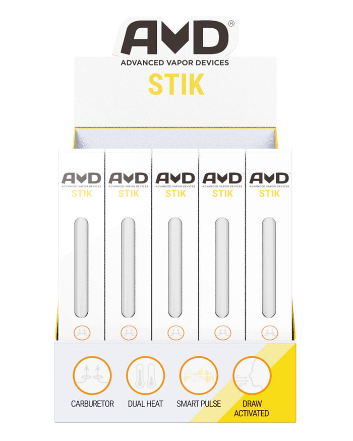 AVD | 'Retail Display' Plum Stik Vape Batteries | 180mAh - White - 25 Count Image