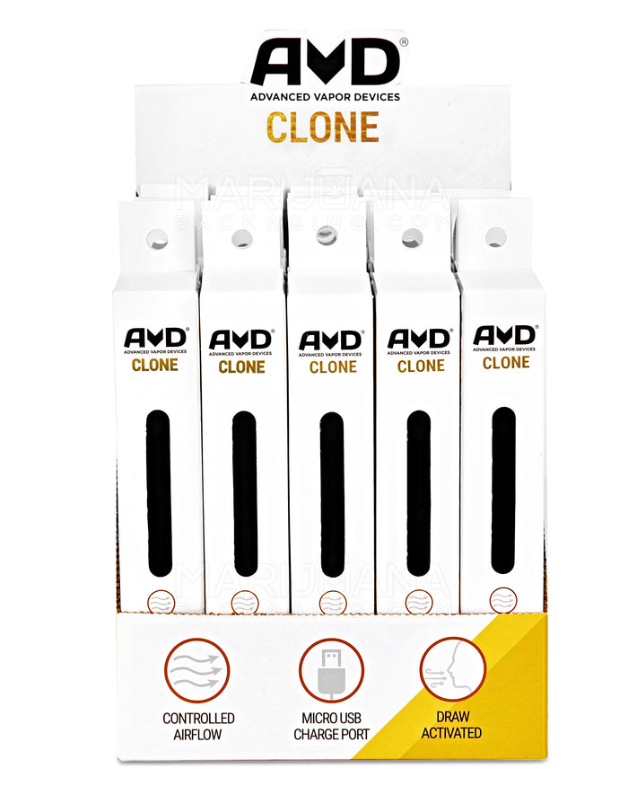 AVD | 'Retail Display' Clone Vape Batteries | 350mAh - Black - 25 Count Image