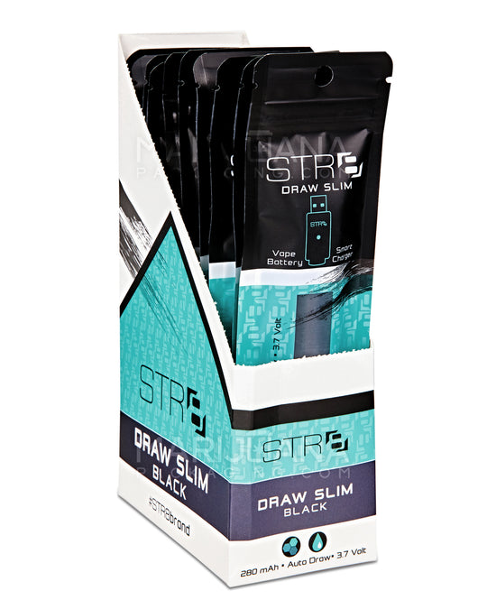 STR8 | Auto Draw Slim Vape Batteries with Charger | 280mAh - Black - 10 Count - 1