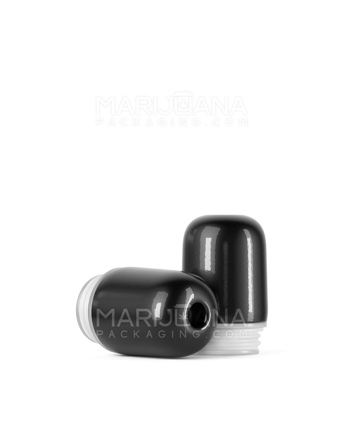 AVD Round Vape Mouthpiece for Glass Cartridges | Black Ceramic - Eazy Press | Sample Image