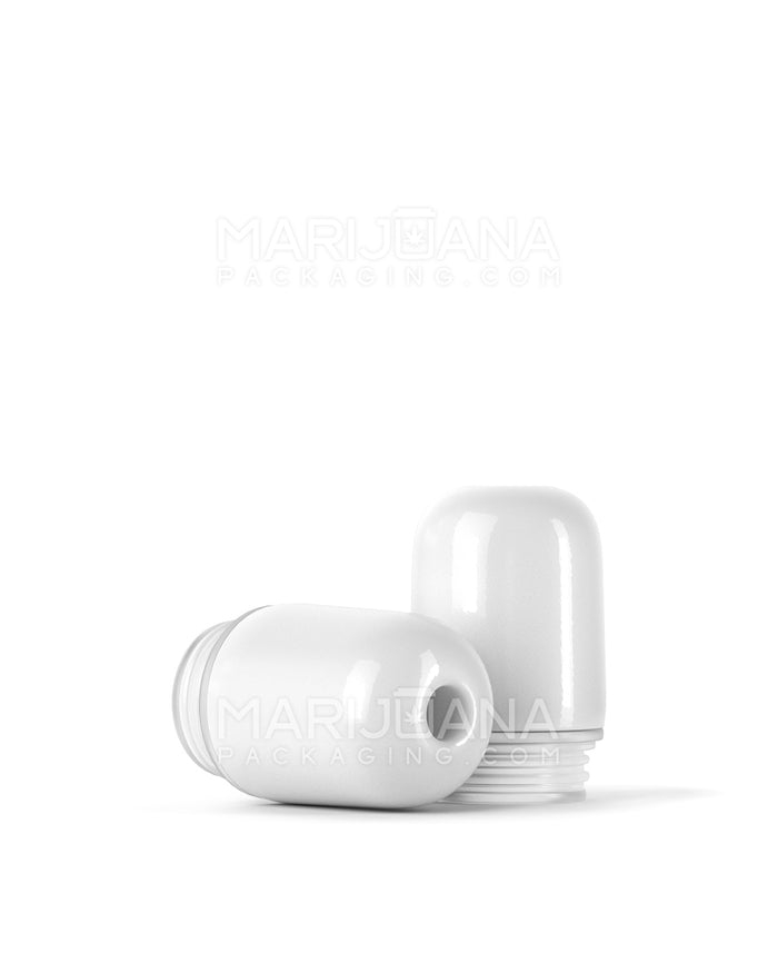 AVD | Round Vape Mouthpiece for Glass Cartridges | White Ceramic - Eazy Press - 600 Count Image