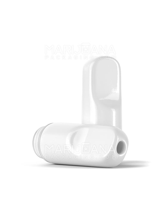 AVD Flat Vape Mouthpiece for Glass Cartridges | White Ceramic - Eazy Press | Sample - 1