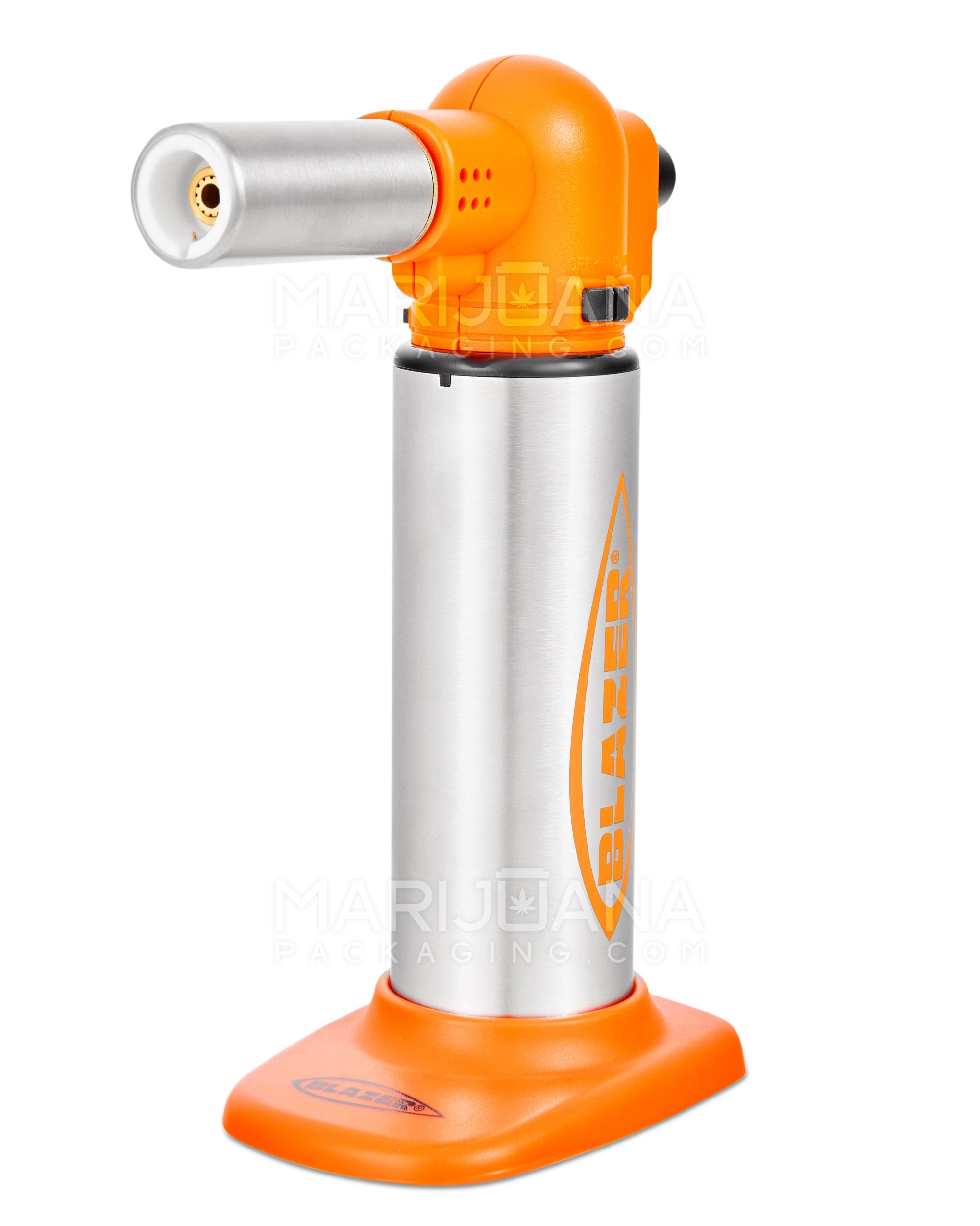 BLAZER | Big Buddy Metal Torch w/ Safety Lock | 7in Tall - No Butane - Orange - 3